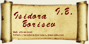 Isidora Borišev vizit kartica